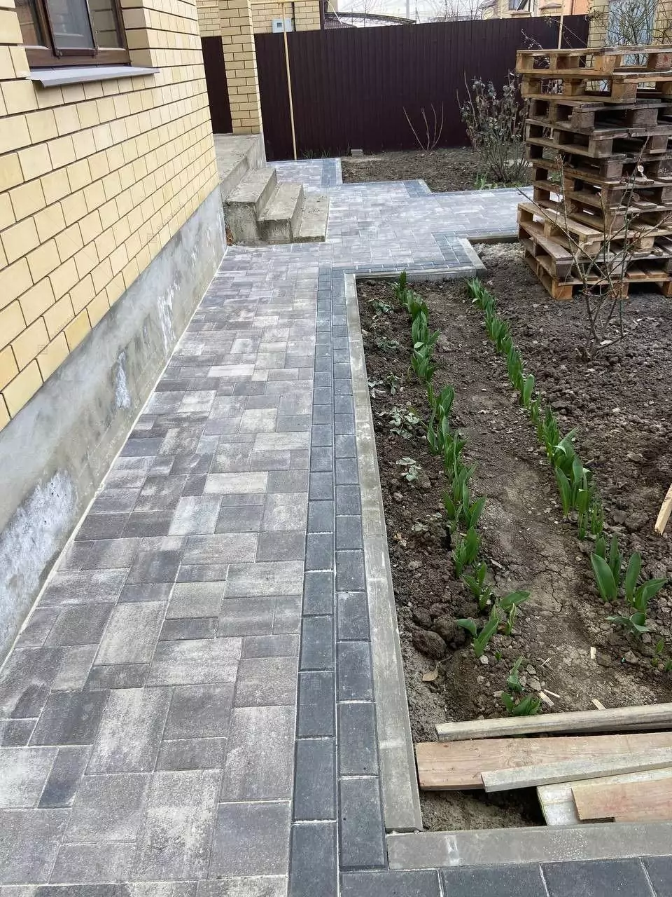 Тротуарная плитка Кирпичик Чёрный, фактура гладкий, гранитная, мрамор, высота 40 мм, 60 мм, 80 мм-22