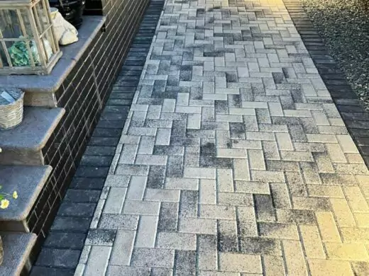 Тротуарная плитка Кирпичик Чёрный, фактура гладкий, гранитная, мрамор, высота 40 мм, 60 мм, 80 мм-18