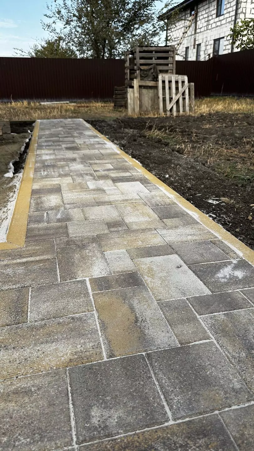 Бордюр садовый 1000х200х80 Жёлтый, фактура гладкий, гранитная, мрамор-8