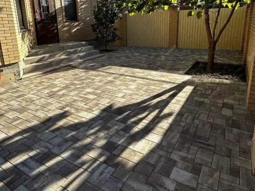 Тротуарная плитка Ландхаус №4 "Степь", фактура гладкий, гранитная, мрамор, высота 40 мм, 60 мм-28